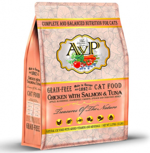 AVP 鮮肉無穀物蔬果雞肉+三文魚+吞拿魚全貓糧配方 15磅