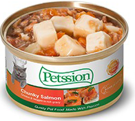 Petssion (比心) 汁煮三文魚,野菜,芝士貓罐3oz