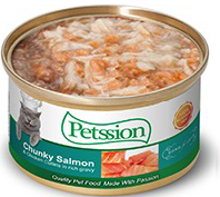 Petssion (比心) 汁煮三文魚,滑雞柳貓罐3oz
