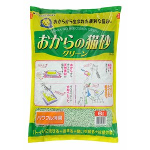 Hitachi日立 - 綠豆腐渣貓砂 6L (綠豆)       